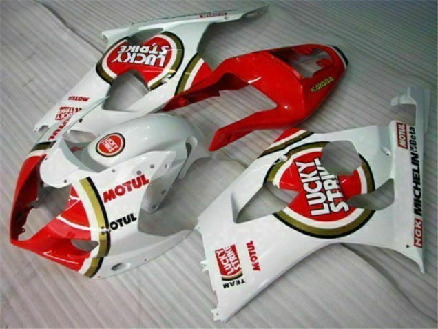 2003-2004 Red White Suzuki GSXR 1000 Motorbike Fairing Kits for Sale 2003-2004 Red White Suzuki GSXR 1000 Motorbike Fairing Kits for Sale
