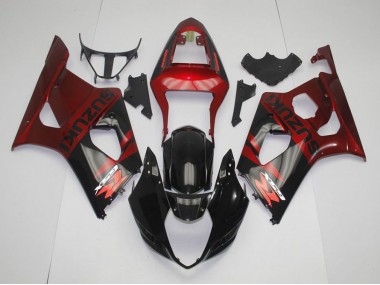 2003-2004 Black Red Suzuki GSXR 1000 Replacement Motorcycle Fairings for Sale