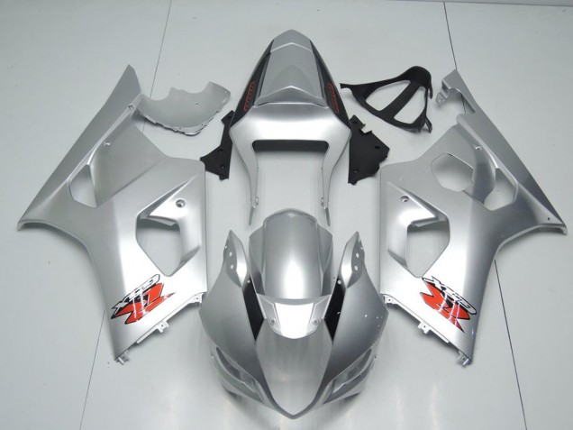 2003-2004 Silver OEM Style Suzuki GSXR 1000 Motorbike Fairing Kits for Sale 2003-2004 Silver OEM Style Suzuki GSXR 1000 Motorbike Fairing Kits for Sale