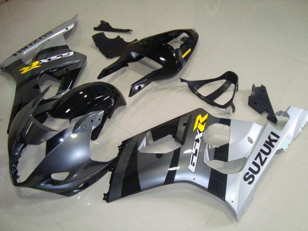 2003-2004 Grey Silver Suzuki GSXR 1000 Motorcycle Fairings Kit for Sale 2003-2004 Grey Silver Suzuki GSXR 1000 Motorcycle Fairings Kit for Sale