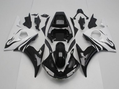 2003-2005 Black and White Yamaha YZF R6 Motor Bike Fairings for Sale