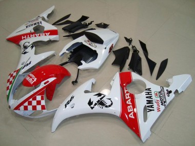 2003-2005 Red White Yamaha YZF R6 Motorcyle Fairings for Sale
