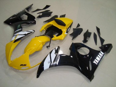 2003-2005 Yellow Black Yamaha YZF R6 Motorbike Fairings for Sale