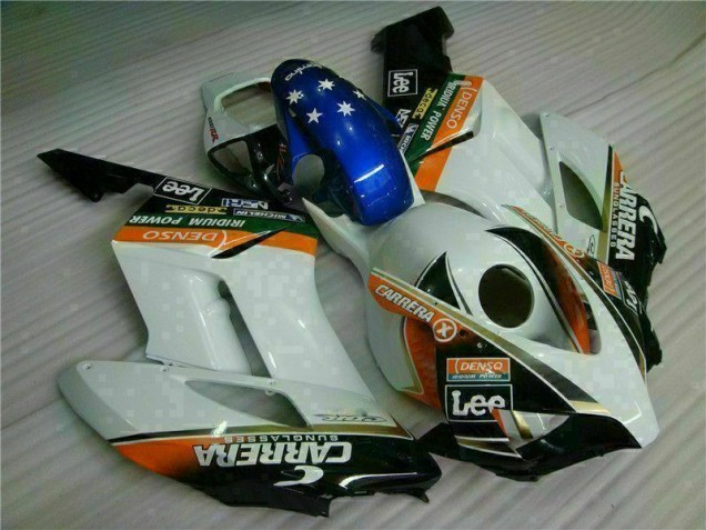 2004-2005 White Blue Honda CBR1000RR Replacement Fairings for Sale 2004-2005 White Blue Honda CBR1000RR Replacement Fairings for Sale