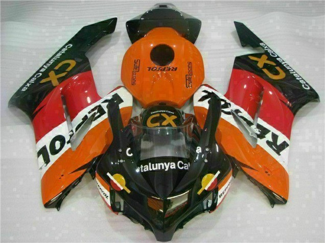 2004-2005 Orange Repsol CX Honda CBR1000RR Replacement Motorcycle Fairings for Sale 2004-2005 Orange Repsol CX Honda CBR1000RR Replacement Motorcycle Fairings for Sale
