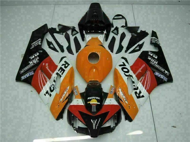 2004-2005 Orange Black Repsol Honda CBR1000RR Motorbike Fairing for Sale 2004-2005 Orange Black Repsol Honda CBR1000RR Motorbike Fairing for Sale