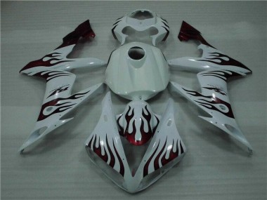 2004-2006 White Red Flame Yamaha YZF R1 Motorcyle Fairings for Sale