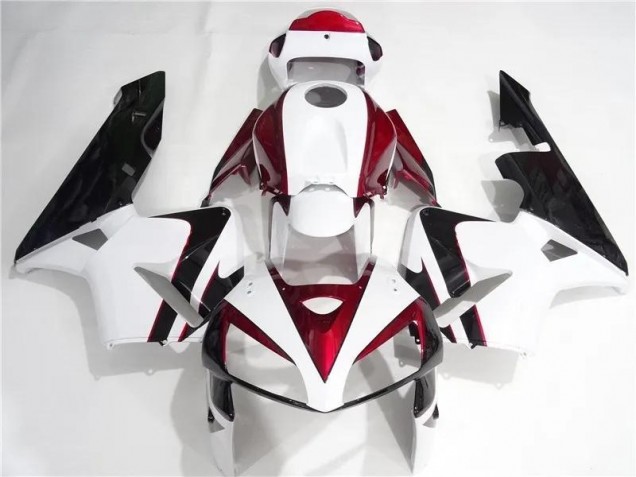 2005-2006 Red White Black Honda CBR600RR Motorcycle Fairing for Sale 2005-2006 Red White Black Honda CBR600RR Motorcycle Fairing for Sale