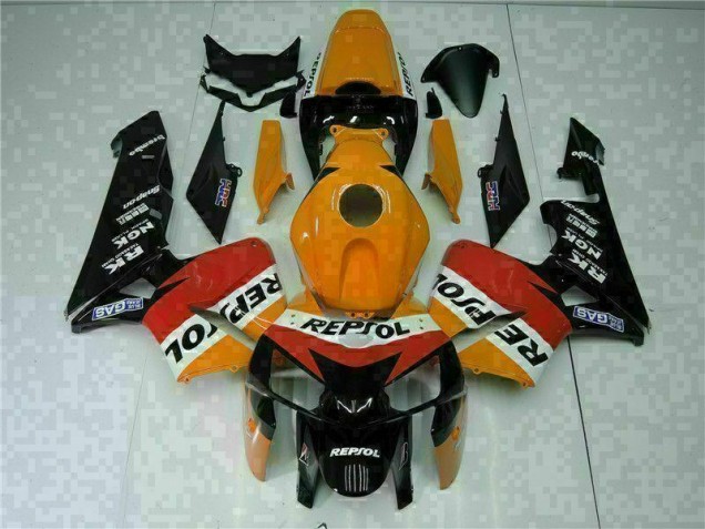 2005-2006 Orange Black Repsol Honda CBR600RR Motorbike Fairing for Sale 2005-2006 Orange Black Repsol Honda CBR600RR Motorbike Fairing for Sale