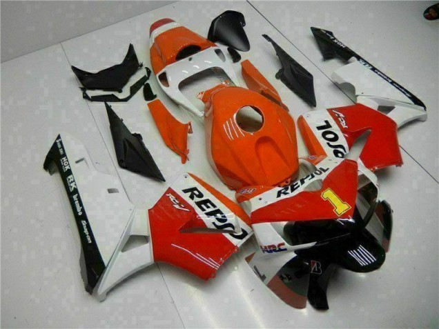 2005-2006 Orange Repsol Honda CBR600RR Bike Fairing Kit for Sale 2005-2006 Orange Repsol Honda CBR600RR Bike Fairing Kit for Sale
