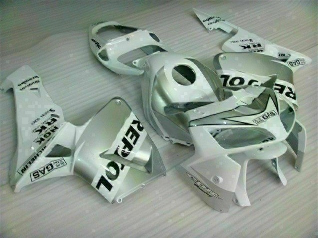 2005-2006 White Repsol Honda CBR600RR Motorbike Fairing Kits for Sale