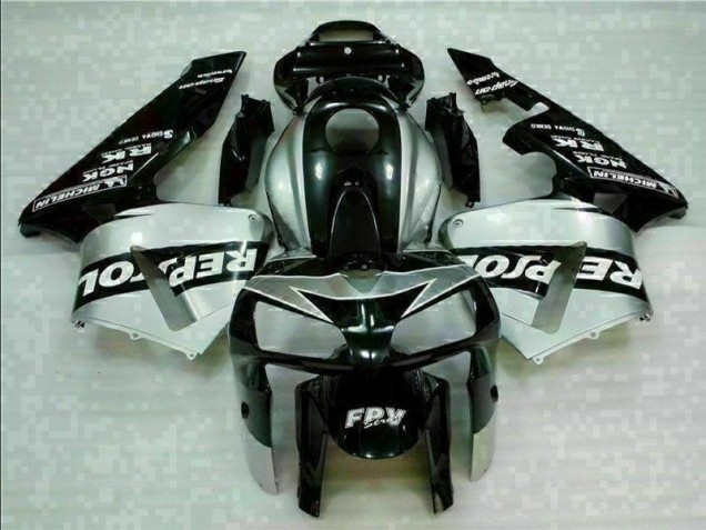 2005-2006 Black Silver Repsol Honda CBR600RR Motorcycle Fairings Kit for Sale