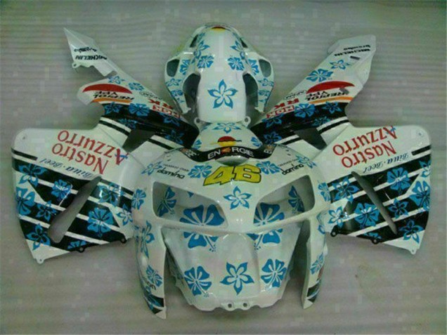 2005-2006 White Blue Nastro Azzurro 46 Honda CBR600RR Motorcycle Fairing for Sale 2005-2006 White Blue Nastro Azzurro 46 Honda CBR600RR Motorcycle Fairing for Sale