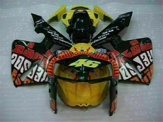 2005-2006 Black Red Yellow 46 Honda CBR600RR Motorcycle Fairing for Sale