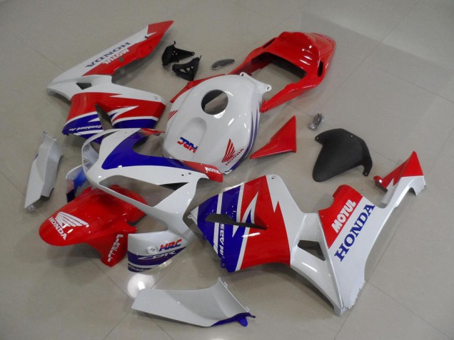 2005-2006 White Blue Red Motul HRC Honda CBR600RR Moto Fairings for Sale 2005-2006 White Blue Red Motul HRC Honda CBR600RR Moto Fairings for Sale