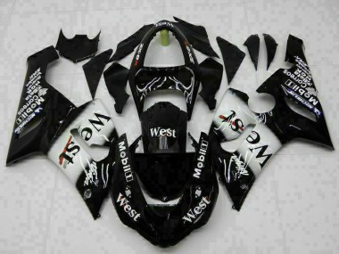 2005-2006 Black Kawasaki ZX6R Bike Fairings for Sale