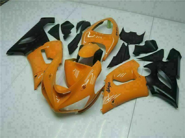 2005-2006 Orange Kawasaki ZX6R Bike Fairing for Sale 2005-2006 Orange Kawasaki ZX6R Bike Fairing for Sale
