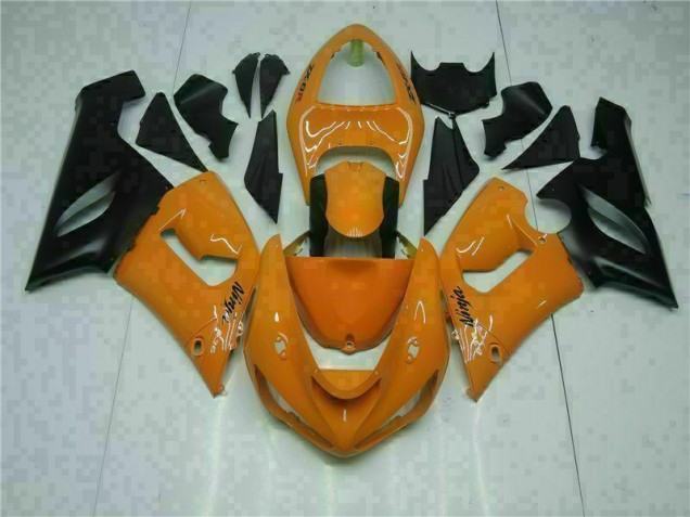 2005-2006 Orange Kawasaki ZX6R Bike Fairing for Sale 2005-2006 Orange Kawasaki ZX6R Bike Fairing for Sale