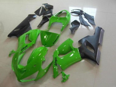 2005-2006 Green Kawasaki ZX6R Motorcycle Replacement Fairings & Bodywork for Sale