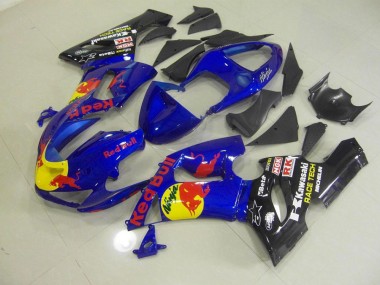 2005-2006 Blue Red Bull Kawasaki ZX6R Motorbike Fairings for Sale