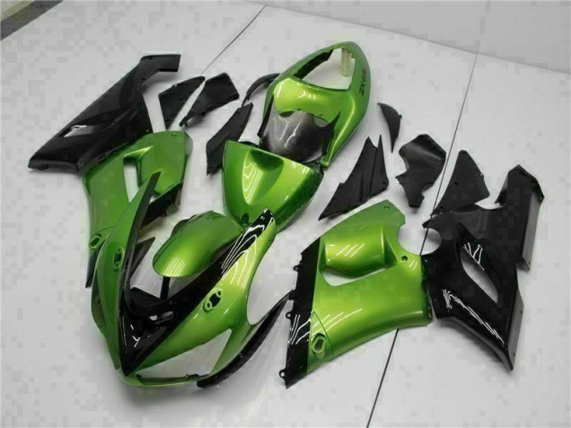 2005-2006 Green Kawasaki ZX6R Motorcycle Bodywork for Sale 2005-2006 Green Kawasaki ZX6R Motorcycle Bodywork for Sale
