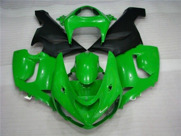 2005-2006 Green Matte Black Kawasaki ZX6R Motorcycle Fairing for Sale 2005-2006 Green Matte Black Kawasaki ZX6R Motorcycle Fairing for Sale