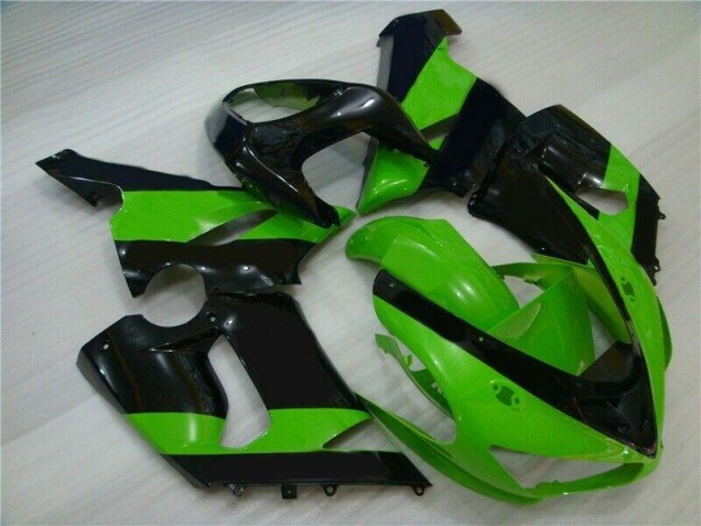 2005-2006 Green Black Kawasaki ZX6R Motorbike Fairing for Sale 2005-2006 Green Black Kawasaki ZX6R Motorbike Fairing for Sale