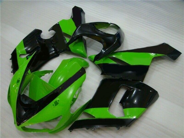 2005-2006 Green Black Kawasaki ZX6R Motorbike Fairing for Sale 2005-2006 Green Black Kawasaki ZX6R Motorbike Fairing for Sale