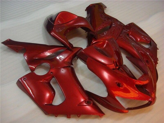 2005-2006 Red Kawasaki ZX6R Bike Fairing for Sale 2005-2006 Red Kawasaki ZX6R Bike Fairing for Sale