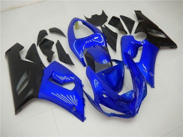 2005-2006 Blue Kawasaki ZX6R Bike Fairings for Sale 2005-2006 Blue Kawasaki ZX6R Bike Fairings for Sale