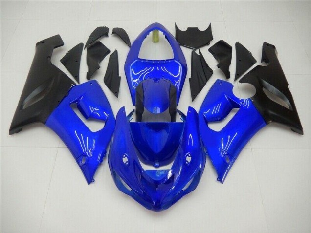 2005-2006 Blue Kawasaki ZX6R Bike Fairings for Sale 2005-2006 Blue Kawasaki ZX6R Bike Fairings for Sale