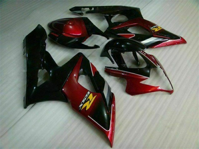 2005-2006 Red Black Suzuki GSXR 1000 Bike Fairing Kit for Sale 2005-2006 Red Black Suzuki GSXR 1000 Bike Fairing Kit for Sale