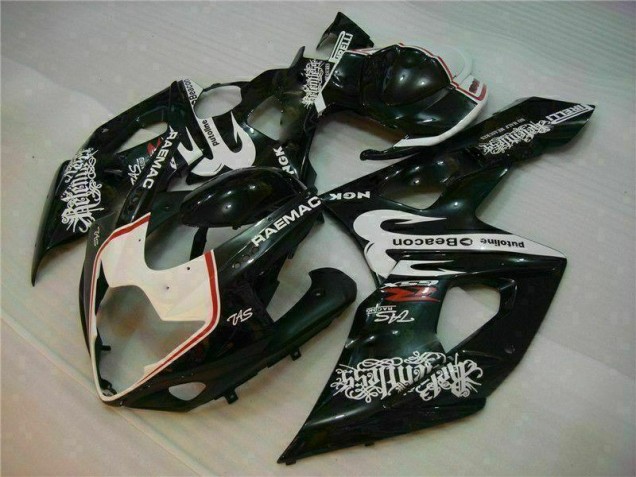 2005-2006 White Black Suzuki GSXR 1000 Motorcycle Fairings Kit for Sale 2005-2006 White Black Suzuki GSXR 1000 Motorcycle Fairings Kit for Sale