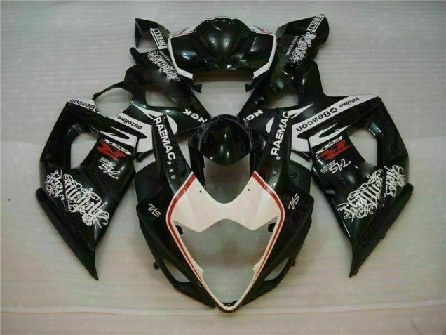 2005-2006 White Black Suzuki GSXR 1000 Motorcycle Fairings Kit for Sale 2005-2006 White Black Suzuki GSXR 1000 Motorcycle Fairings Kit for Sale