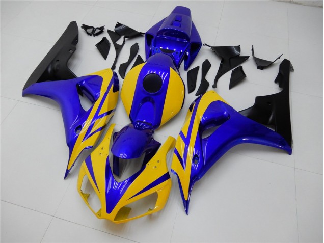 2006-2007 Yellow Blue Honda CBR1000RR Replacement Motorcycle Fairings for Sale 2006-2007 Yellow Blue Honda CBR1000RR Replacement Motorcycle Fairings for Sale