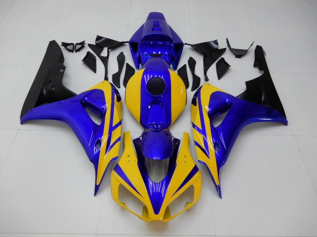 2006-2007 Yellow Blue Honda CBR1000RR Replacement Motorcycle Fairings for Sale 2006-2007 Yellow Blue Honda CBR1000RR Replacement Motorcycle Fairings for Sale