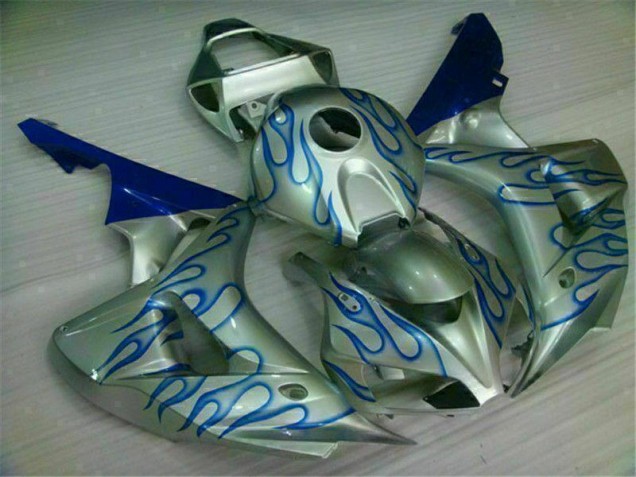 2006-2007 Blue Flame Silver Honda CBR1000RR Motorcycle Fairing Kits for Sale 2006-2007 Blue Flame Silver Honda CBR1000RR Motorcycle Fairing Kits for Sale