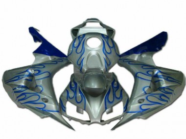 2006-2007 Blue Flame Silver Honda CBR1000RR Motorcycle Fairing Kits for Sale