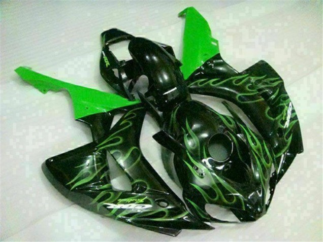 2006-2007 Green Flame Black Honda CBR1000RR Moto Fairings for Sale 2006-2007 Green Flame Black Honda CBR1000RR Moto Fairings for Sale