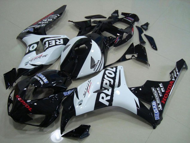 2006-2007 Black White Repsol Honda CBR1000RR Motorcycle Replacement Fairings for Sale 2006-2007 Black White Repsol Honda CBR1000RR Motorcycle Replacement Fairings for Sale