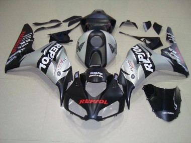2006-2007 Matte Black Silver Repsol Honda CBR1000RR Motorcycle Fairing for Sale