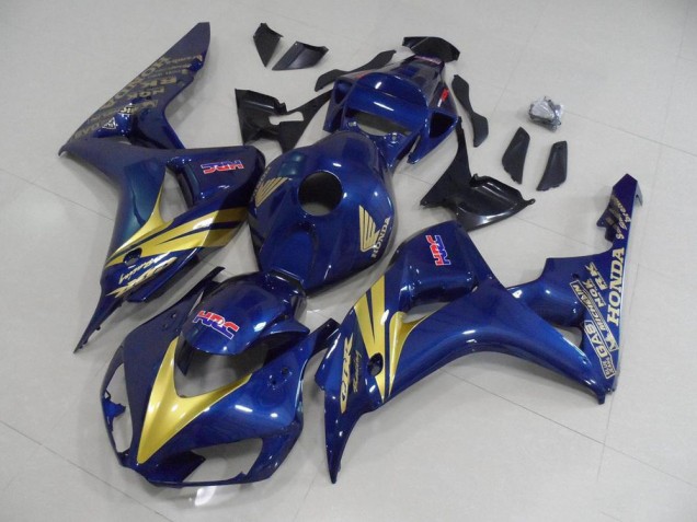 2006-2007 Dark Blue with Gold Stripe Honda CBR1000RR Motorcycle Fairing Kits for Sale 2006-2007 Dark Blue with Gold Stripe Honda CBR1000RR Motorcycle Fairing Kits for Sale