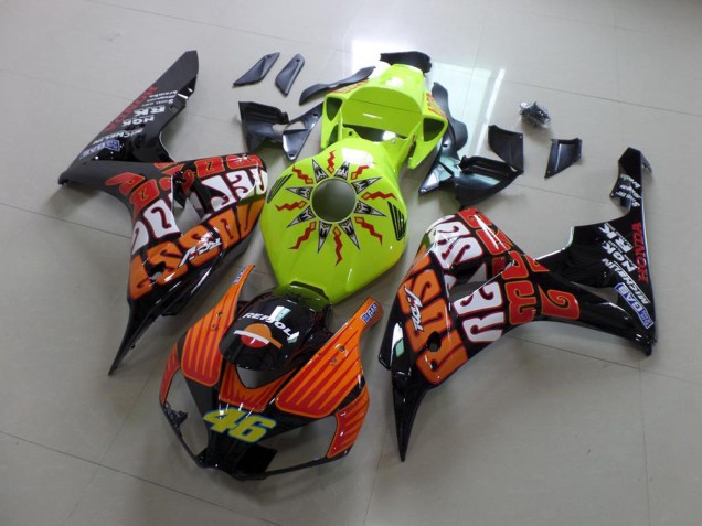 2006-2007 Rossi Fluro Green Honda CBR1000RR Motorcyle Fairings for Sale 2006-2007 Rossi Fluro Green Honda CBR1000RR Motorcyle Fairings for Sale