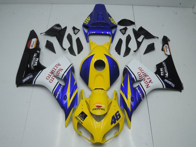 2006-2007 Yellow Nastro Honda CBR1000RR Motorcycle Fairings Kit for Sale 2006-2007 Yellow Nastro Honda CBR1000RR Motorcycle Fairings Kit for Sale