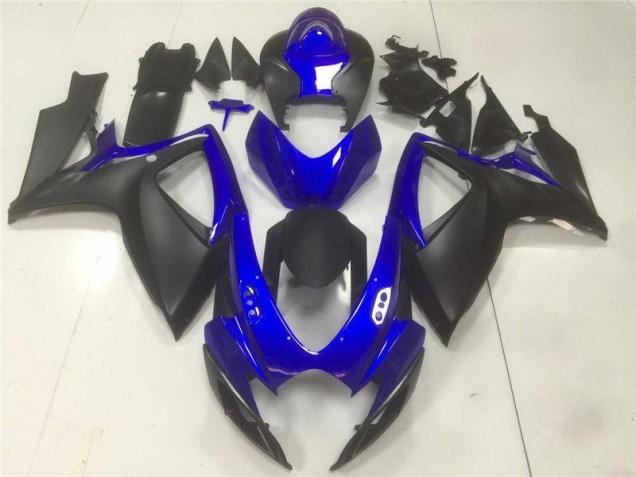 2006-2007 Black Blue Suzuki GSXR 600/750 Motorbike Fairing Kits & Bodywork for Sale