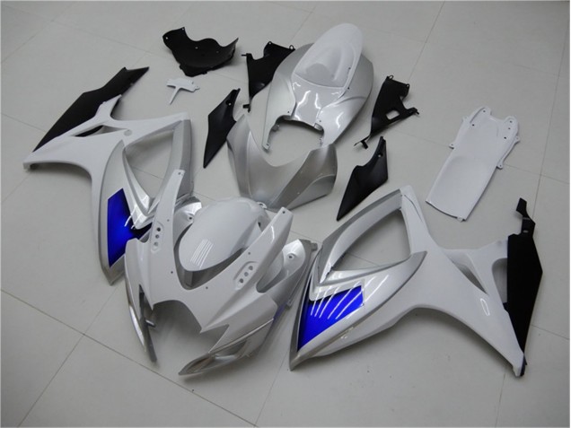 2006-2007 White Blue Suzuki GSXR 600/750 Motorcylce Fairings for Sale 2006-2007 White Blue Suzuki GSXR 600/750 Motorcylce Fairings for Sale