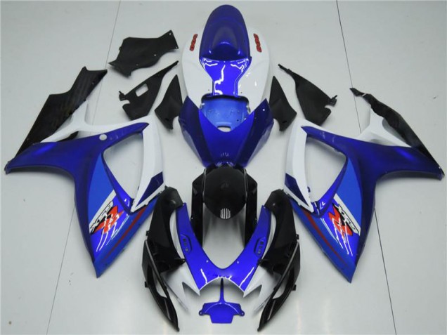 2006-2007 White Blue Suzuki GSXR 600/750 Motorcyle Fairings for Sale 2006-2007 White Blue Suzuki GSXR 600/750 Motorcyle Fairings for Sale