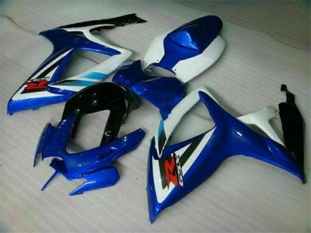 2006-2007 Blue White Suzuki GSXR 600/750 Bike Fairings for Sale 2006-2007 Blue White Suzuki GSXR 600/750 Bike Fairings for Sale