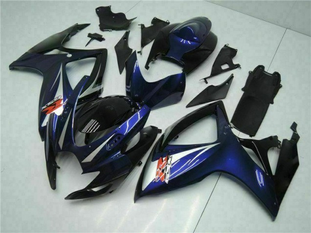 2006-2007 Black Blue Suzuki GSXR 600/750 Motorbike Fairing Kits for Sale