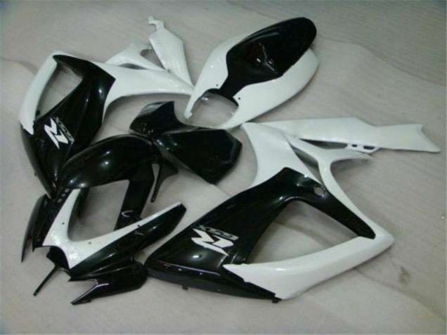 2006-2007 Black White Suzuki GSXR 600/750 Motorcycle Replacement Fairings for Sale 2006-2007 Black White Suzuki GSXR 600/750 Motorcycle Replacement Fairings for Sale